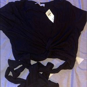 Black Cropped Shirt